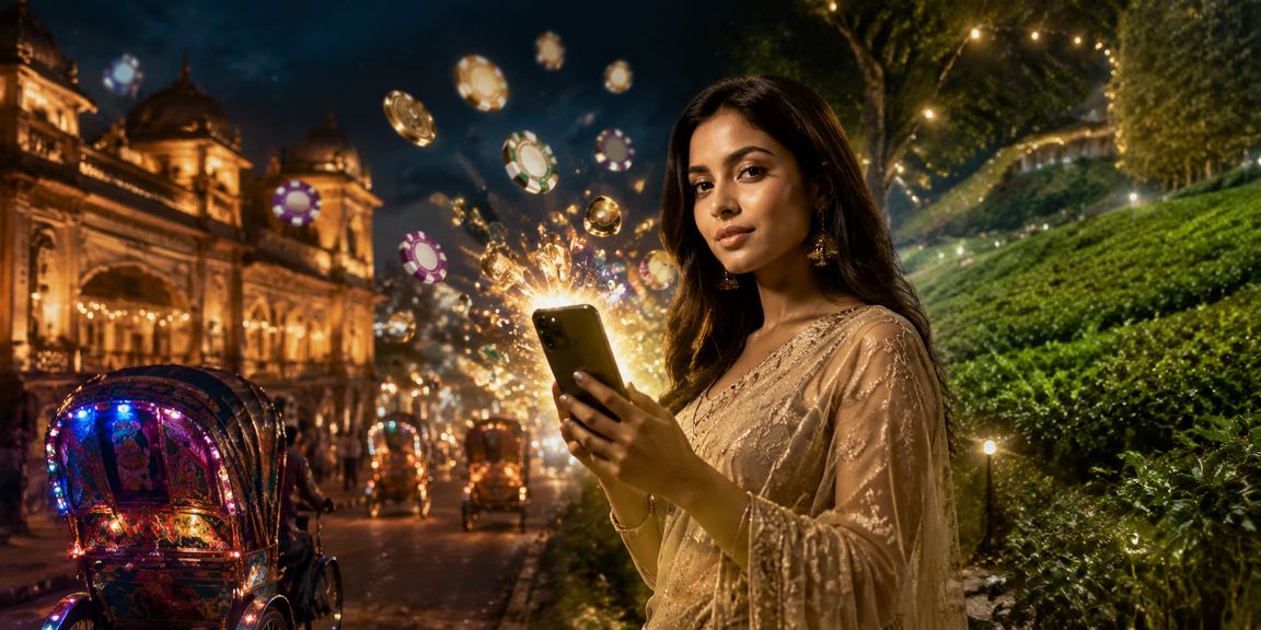 ঢাকায় মোবাইল ক্যাসিনো গেম খেলার দৃশ্য